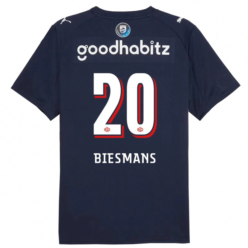 Danxen Dames Julie Biesmans #20 Marineblauw Wit Uitshirt Uittenue 2025/26 T-Shirt
