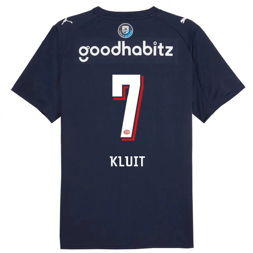 Danxen Dames Fabio Kluit #7 Marineblauw Wit Uitshirt Uittenue 2025/26 T-Shirt