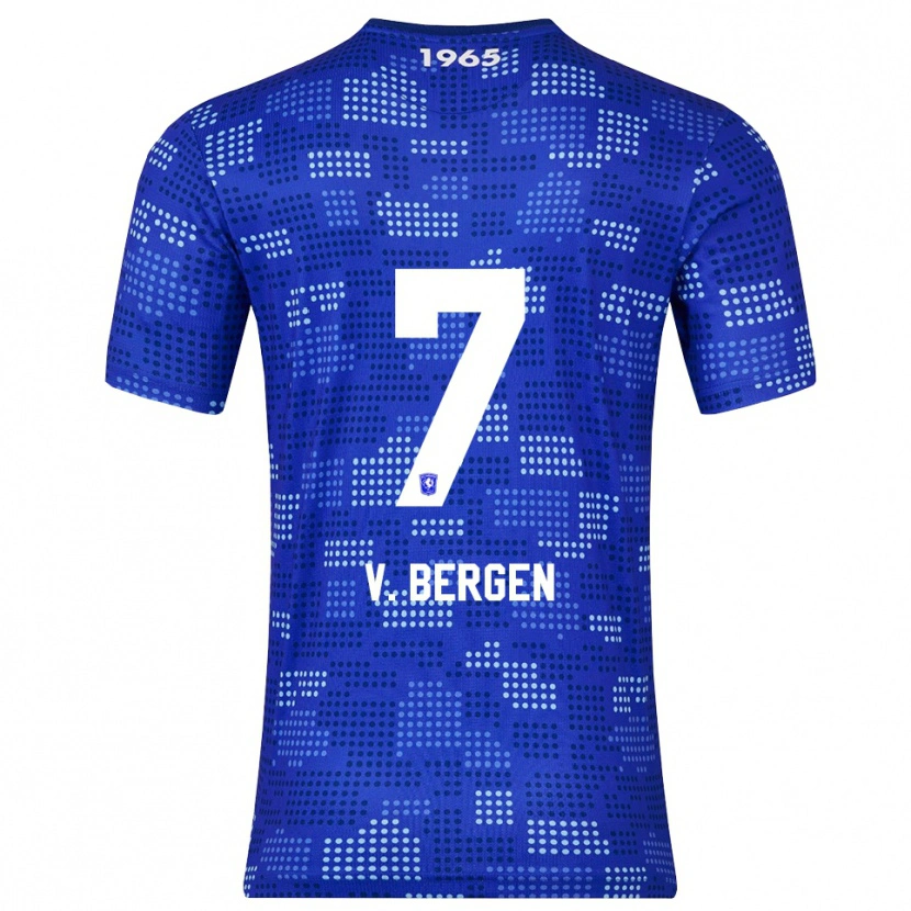 Danxen Dames Mitchell Van Bergen #7 Blauw Hemelsblauw Uitshirt Uittenue 2025/26 T-Shirt
