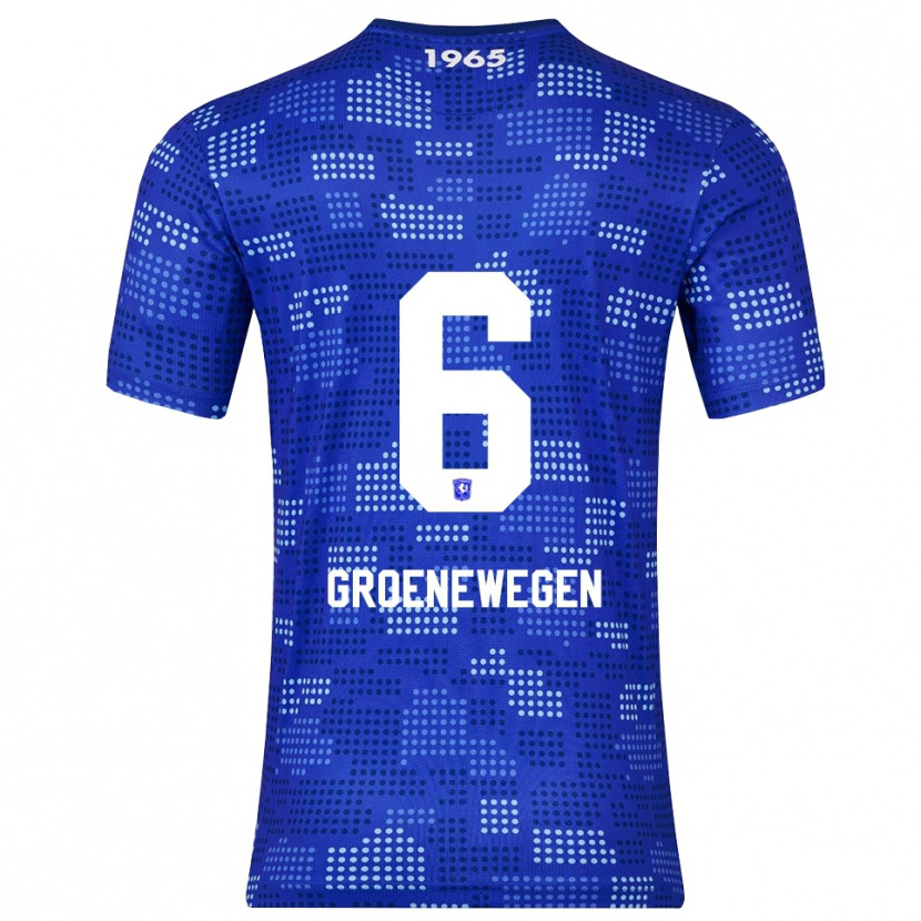 Danxen Dames Lynn Groenewegen #6 Blauw Hemelsblauw Uitshirt Uittenue 2025/26 T-Shirt