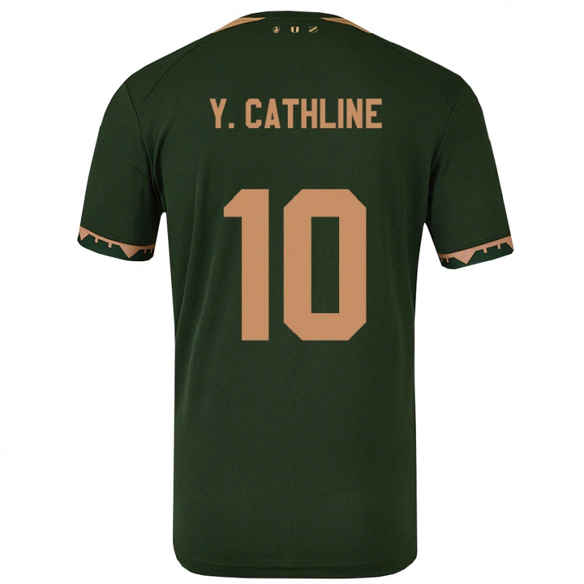 Danxen Dames Yoann Cathline #10 Groen Goud Uitshirt Uittenue 2025/26 T-Shirt