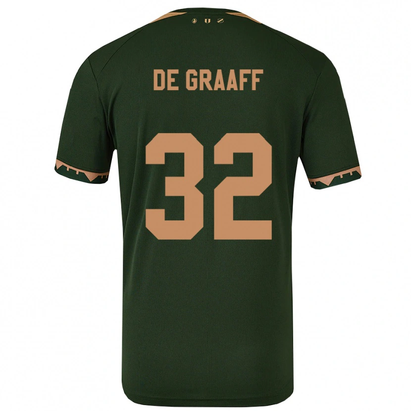 Danxen Dames Tom De Graaff #32 Groen Goud Uitshirt Uittenue 2025/26 T-Shirt