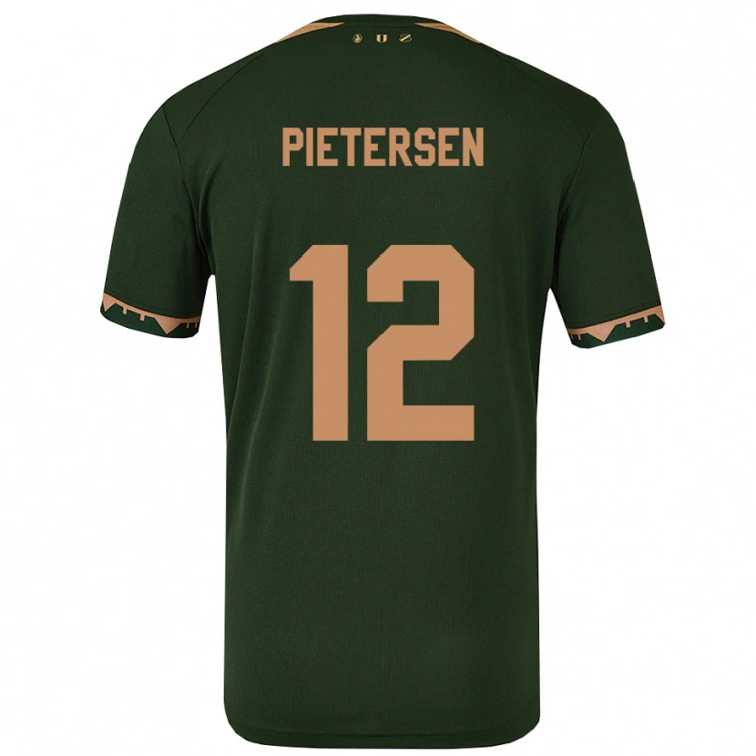 Danxen Dames Stan Pietersen #12 Groen Goud Uitshirt Uittenue 2025/26 T-Shirt