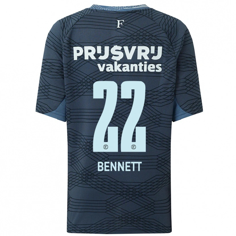 Danxen Dames Walter Bennett #22 Zwart Grijs Uitshirt Uittenue 2025/26 T-Shirt