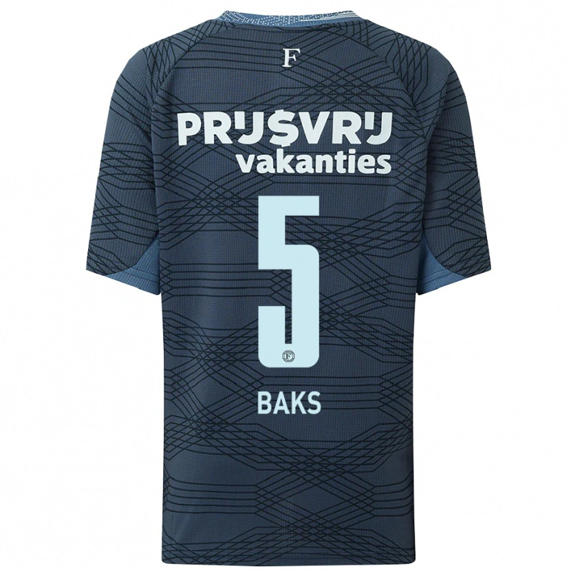 Danxen Dames Finn Baks #5 Zwart Grijs Uitshirt Uittenue 2025/26 T-Shirt