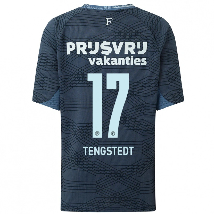 Danxen Dames Casper Tengstedt #17 Zwart Grijs Uitshirt Uittenue 2025/26 T-Shirt