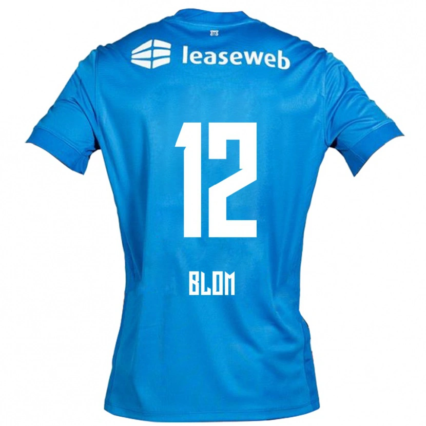 Danxen Dames Robin Blom #12 Blauw Wit Uitshirt Uittenue 2025/26 T-Shirt
