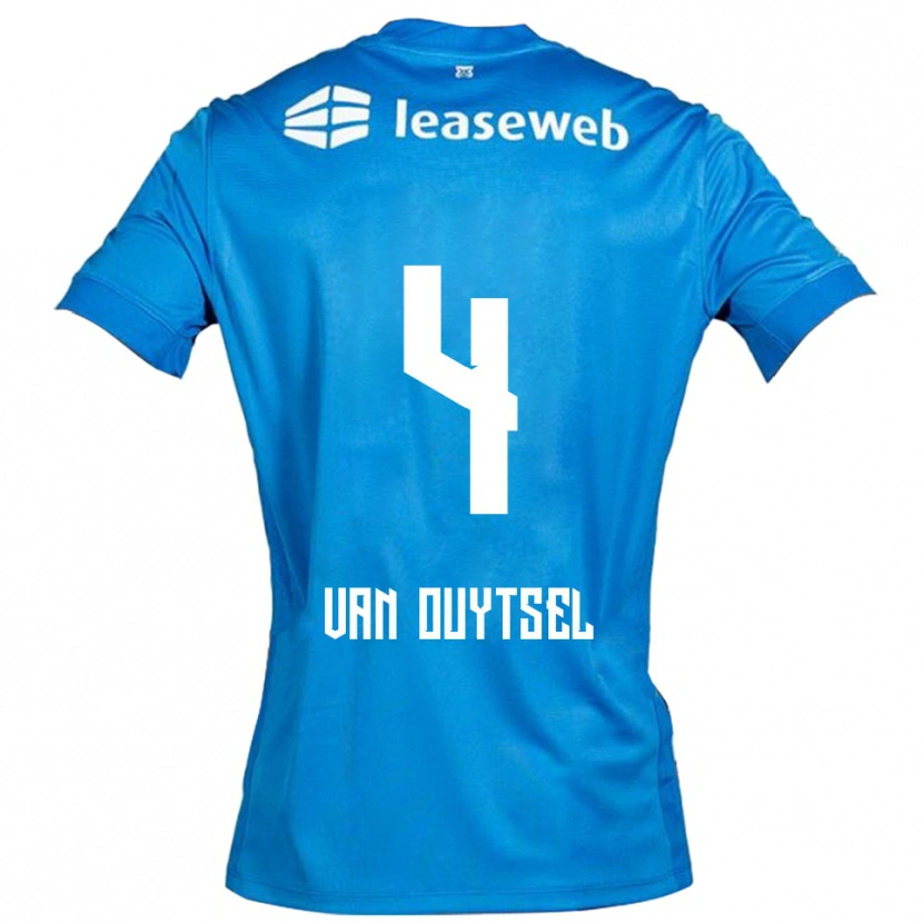 Danxen Dames Kevin Van Ouytsel #4 Blauw Wit Uitshirt Uittenue 2025/26 T-Shirt