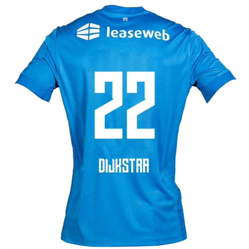 Danxen Dames Elijah Dijkstra #22 Blauw Wit Uitshirt Uittenue 2025/26 T-Shirt
