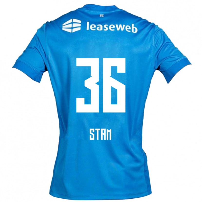Danxen Dames Finn Stam #36 Blauw Wit Uitshirt Uittenue 2025/26 T-Shirt