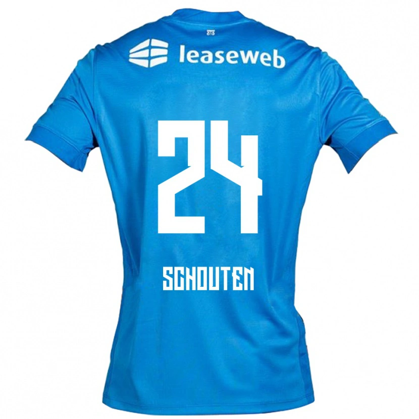 Danxen Dames Lewis Schouten #24 Blauw Wit Uitshirt Uittenue 2025/26 T-Shirt