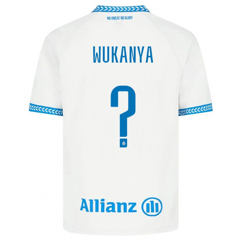 Danxen Dames Stéphane Wukanya #0 Blauw Wit Uitshirt Uittenue 2025/26 T-Shirt