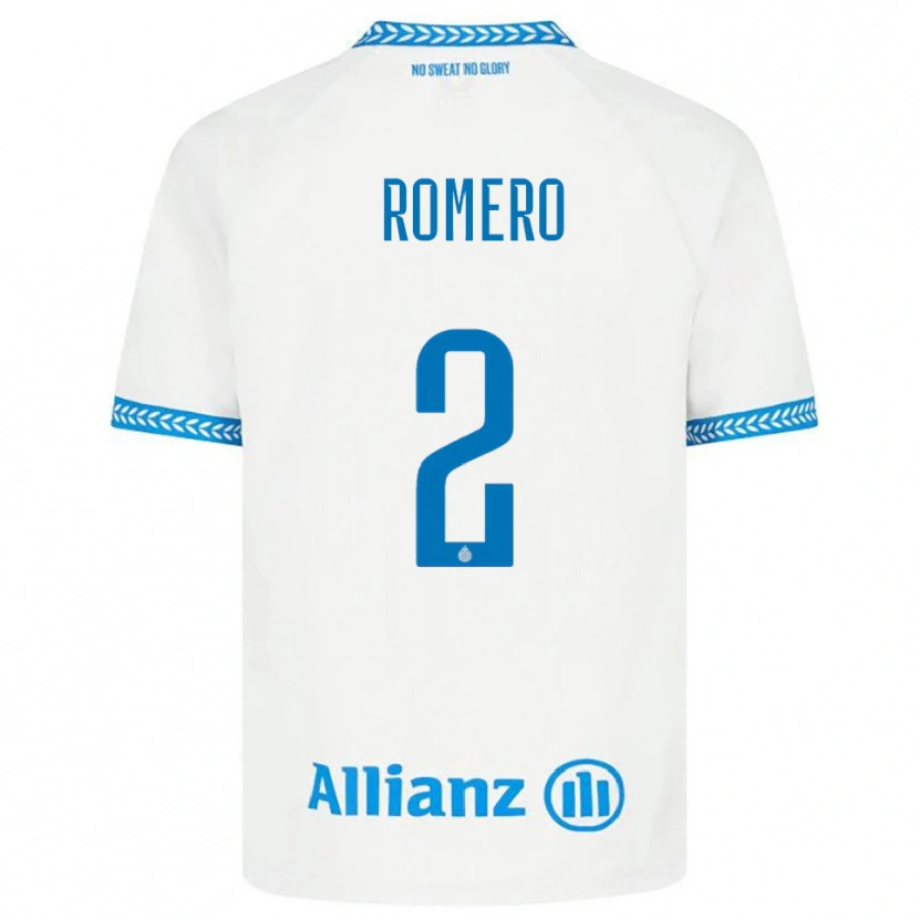 Danxen Dames Zaid Romero #2 Blauw Wit Uitshirt Uittenue 2025/26 T-Shirt