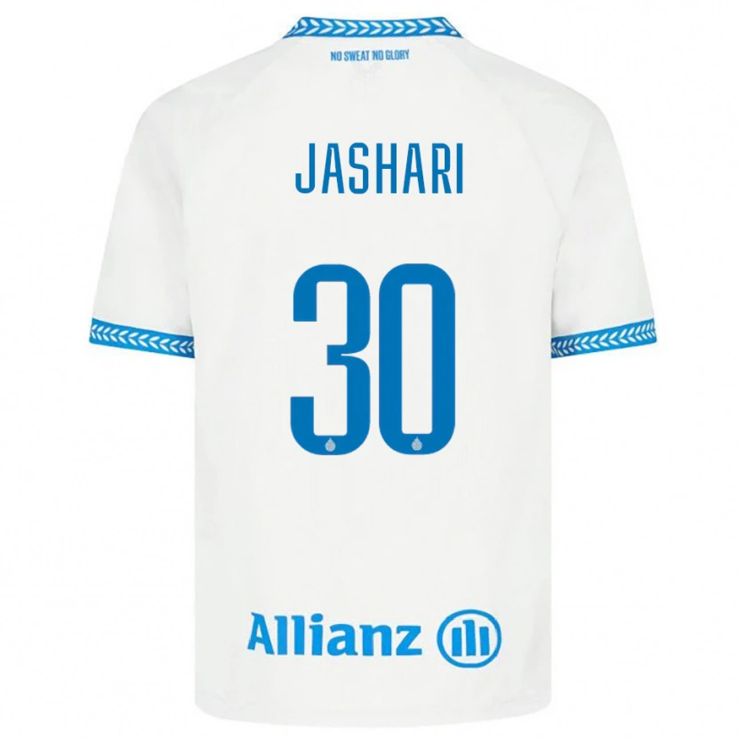 Danxen Dames Ardon Jashari #30 Blauw Wit Uitshirt Uittenue 2025/26 T-Shirt