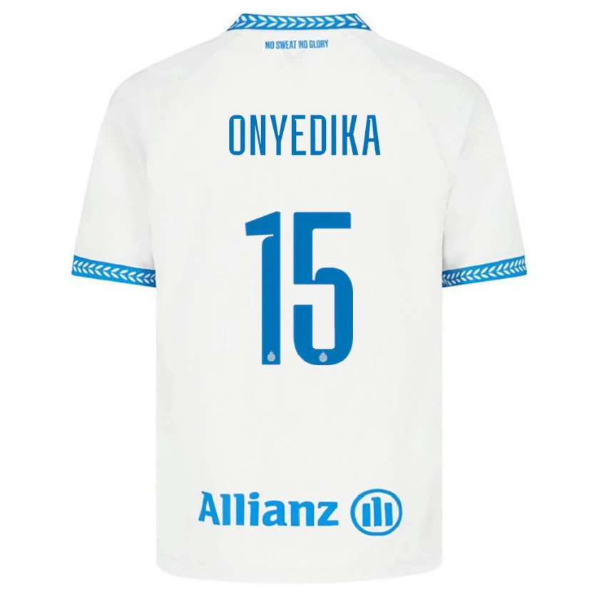 Danxen Dames Raphael Onyedika #15 Blauw Wit Uitshirt Uittenue 2025/26 T-Shirt