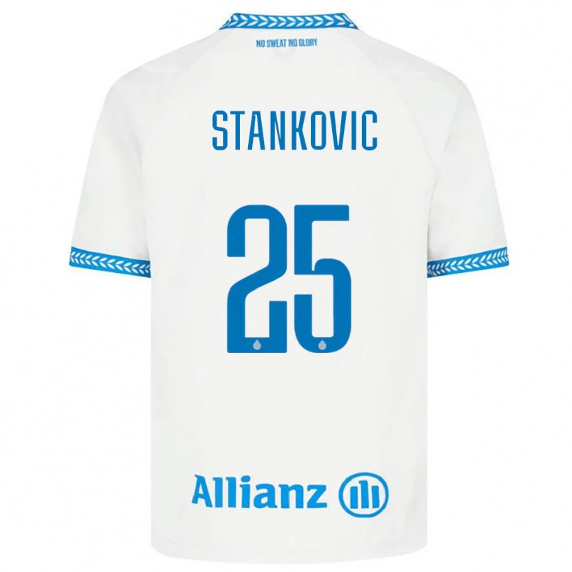 Danxen Dames Aleksandar Stanković #25 Blauw Wit Uitshirt Uittenue 2025/26 T-Shirt