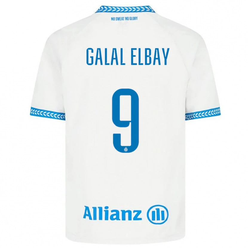 Danxen Dames Mohamed Galal Elbay #9 Blauw Wit Uitshirt Uittenue 2025/26 T-Shirt