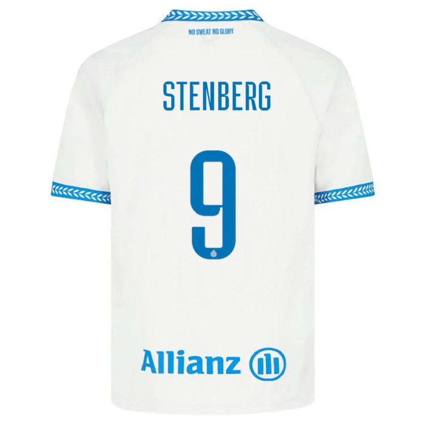 Danxen Dames Hanna Stenberg #9 Blauw Wit Uitshirt Uittenue 2025/26 T-Shirt