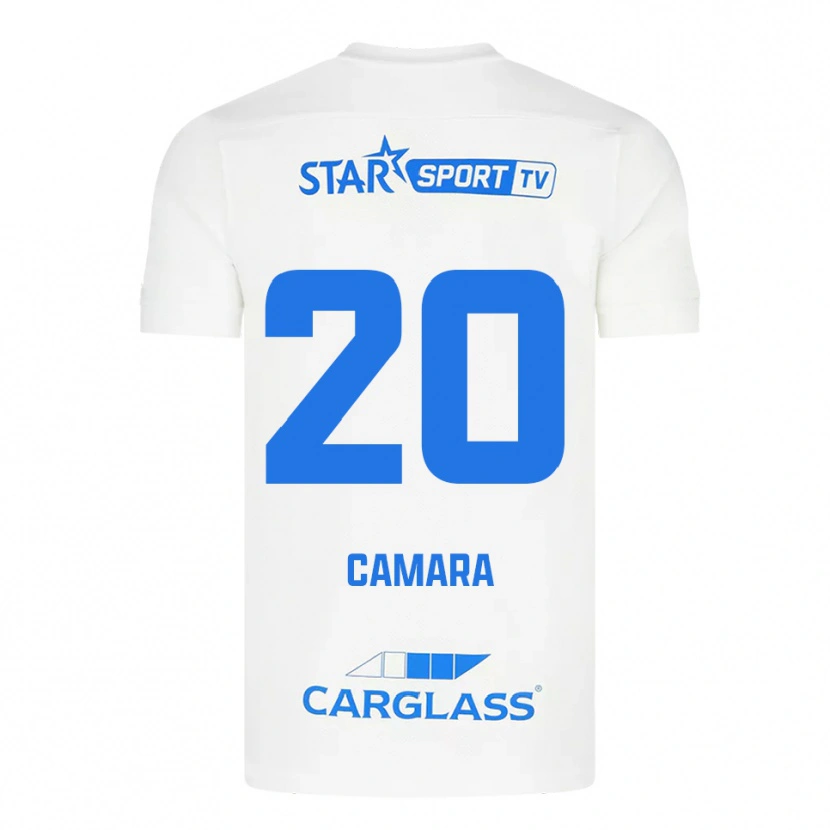 Danxen Dames Ali Camara #20 Wit Blauw Uitshirt Uittenue 2025/26 T-Shirt