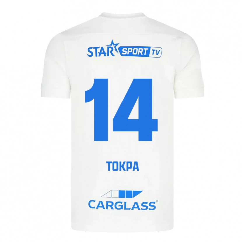 Danxen Dames Winner Tokpa #14 Wit Blauw Uitshirt Uittenue 2025/26 T-Shirt
