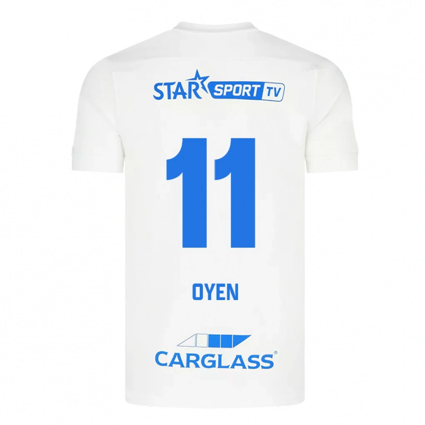 Danxen Dames Luca Oyen #11 Wit Blauw Uitshirt Uittenue 2025/26 T-Shirt
