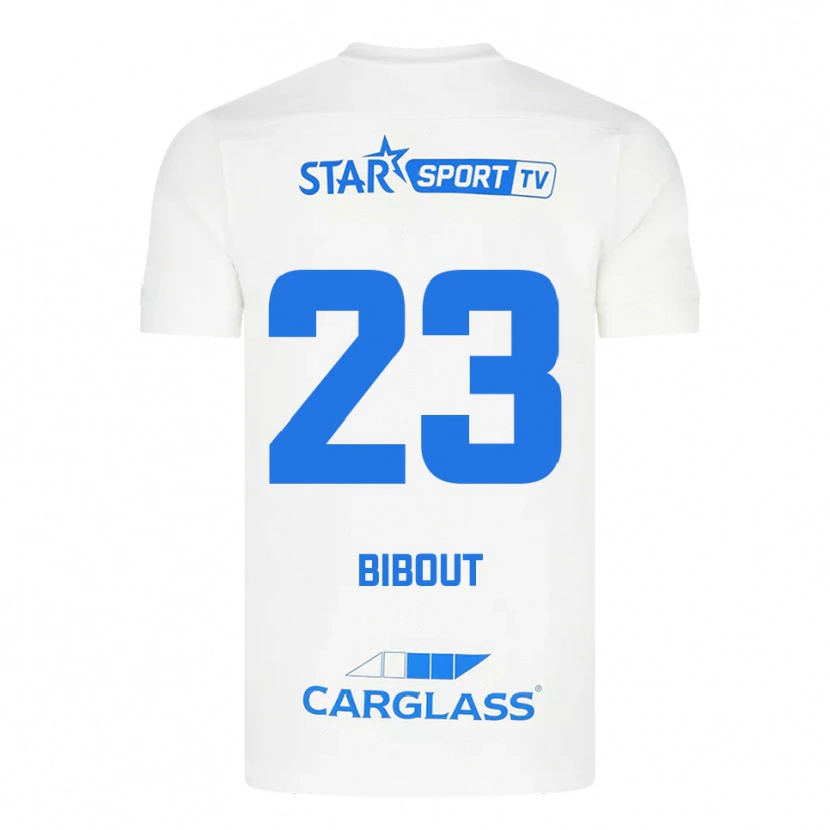 Danxen Dames Aaron Bibout #23 Wit Blauw Uitshirt Uittenue 2025/26 T-Shirt