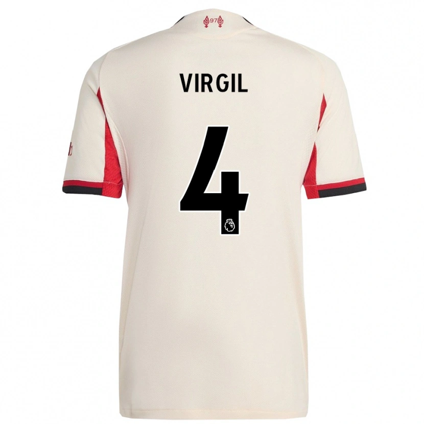 Danxen Dames Virgil Van Dijk #4 Wit Zwart Uitshirt Uittenue 2025/26 T-Shirt