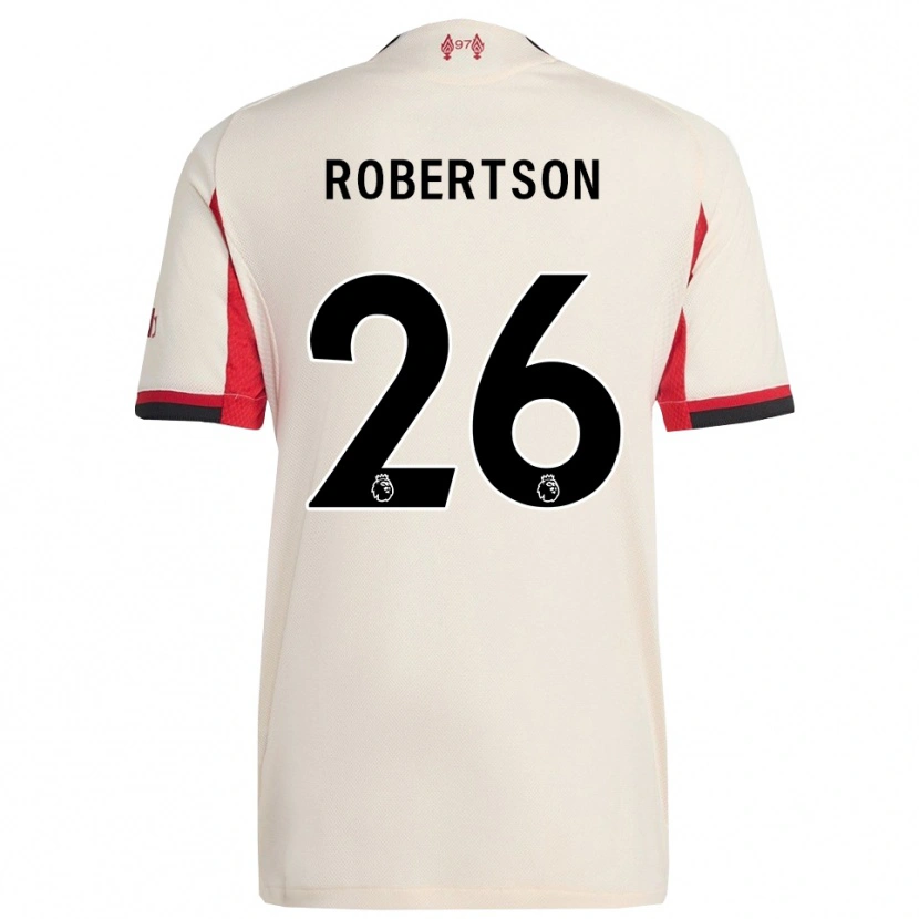 Danxen Dames Andrew Robertson #26 Wit Zwart Uitshirt Uittenue 2025/26 T-Shirt
