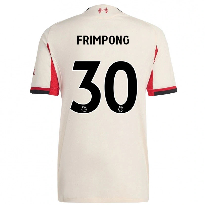 Danxen Dames Jeremie Frimpong #30 Wit Zwart Uitshirt Uittenue 2025/26 T-Shirt