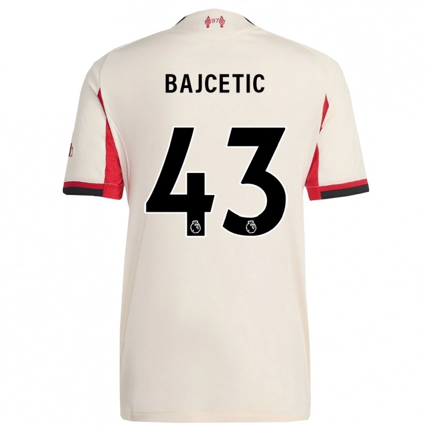 Danxen Dames Stefan Bajcetic #43 Wit Zwart Uitshirt Uittenue 2025/26 T-Shirt
