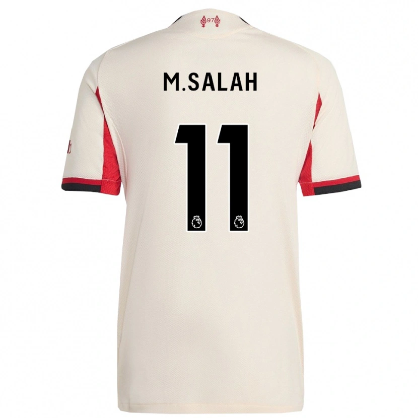Danxen Dames Mohamed Salah #11 Wit Zwart Uitshirt Uittenue 2025/26 T-Shirt