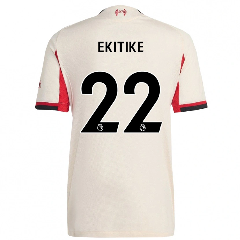 Danxen Dames Hugo Ekitiké #22 Wit Zwart Uitshirt Uittenue 2025/26 T-Shirt
