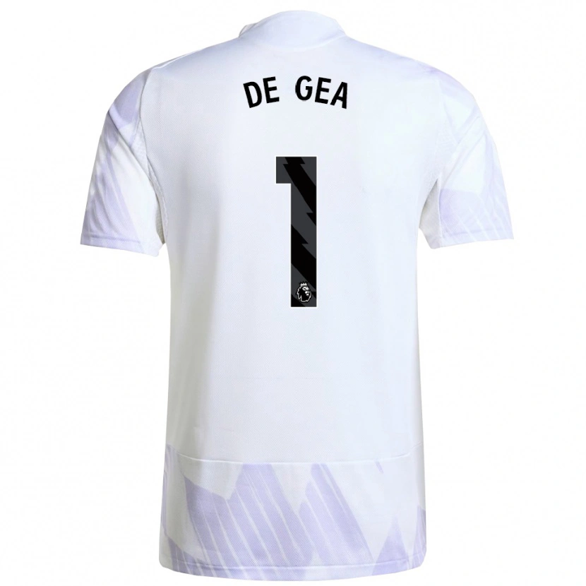Danxen Dames David De Gea #1 Wit Paars Paars Uitshirt Uittenue 2025/26 T-Shirt