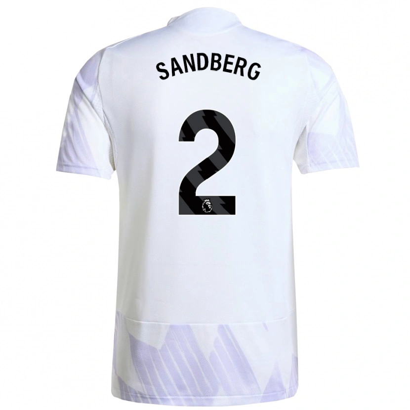Danxen Dames Anna Sandberg #2 Wit Paars Paars Uitshirt Uittenue 2025/26 T-Shirt