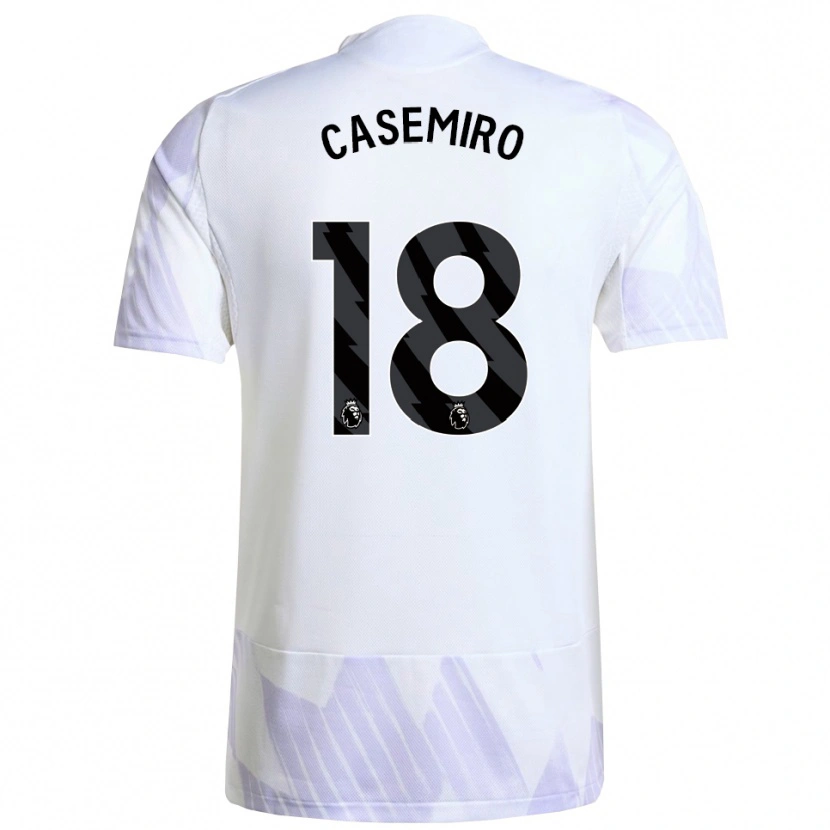 Danxen Dames Casemiro #18 Wit Paars Paars Uitshirt Uittenue 2025/26 T-Shirt