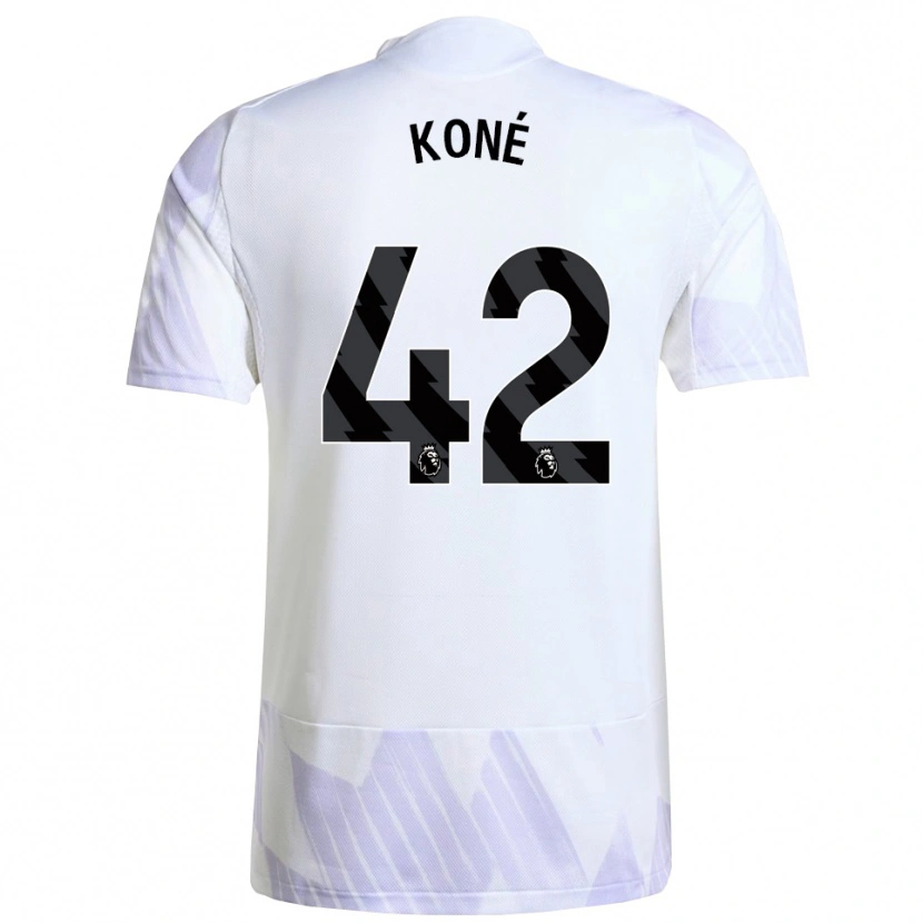 Danxen Dames Sékou Koné #42 Wit Paars Paars Uitshirt Uittenue 2025/26 T-Shirt