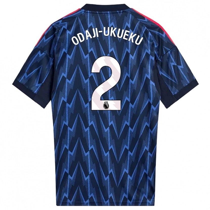 Danxen Dames Theo Odaji-Ukueku #2 Marineblauw Rood Uitshirt Uittenue 2025/26 T-Shirt
