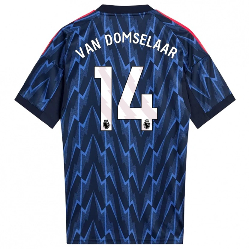 Danxen Dames Daphne Van Domselaar #14 Marineblauw Rood Uitshirt Uittenue 2025/26 T-Shirt