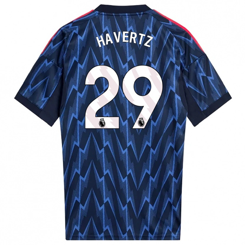 Danxen Dames Kai Havertz #29 Marineblauw Rood Uitshirt Uittenue 2025/26 T-Shirt