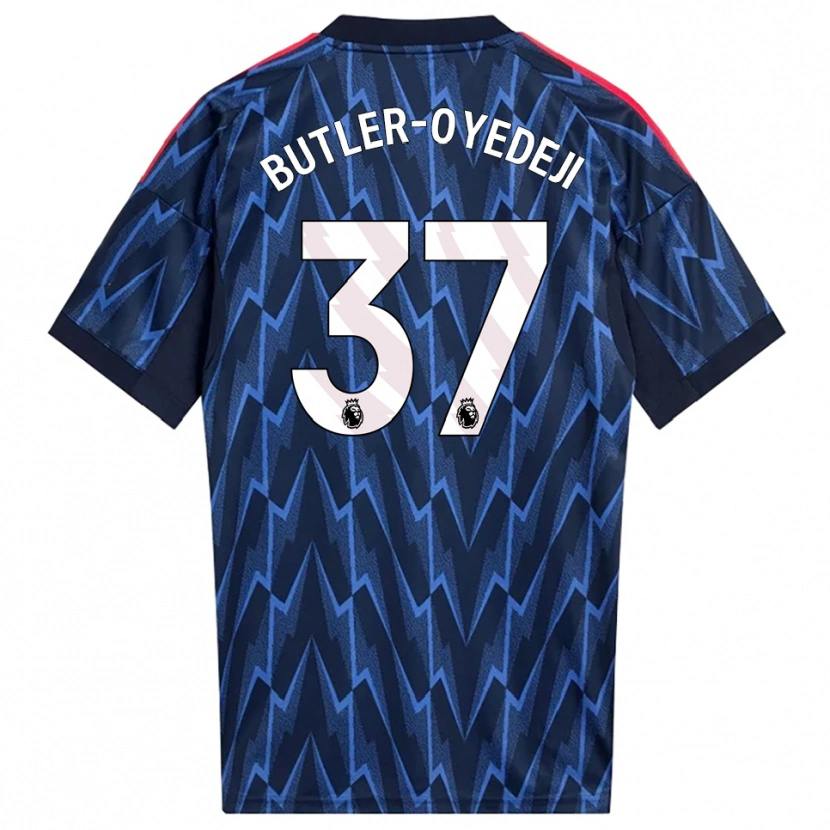 Danxen Dames Nathan Butler-Oyedeji #37 Marineblauw Rood Uitshirt Uittenue 2025/26 T-Shirt