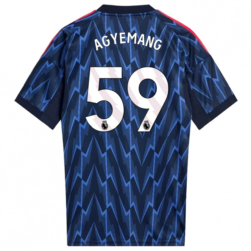 Danxen Dames Michelle Agyemang #59 Marineblauw Rood Uitshirt Uittenue 2025/26 T-Shirt