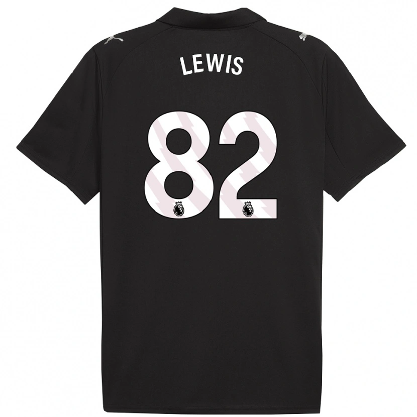 Danxen Dames Rico Lewis #82 Zwart Wit Uitshirt Uittenue 2025/26 T-Shirt