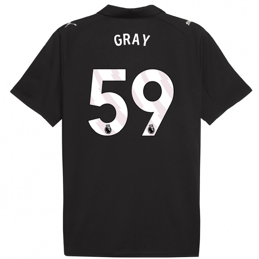 Danxen Dames Charlie Gray #59 Zwart Wit Uitshirt Uittenue 2025/26 T-Shirt
