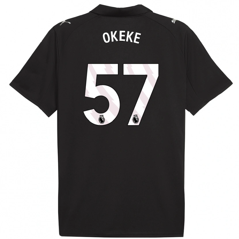 Danxen Dames Michael Okeke #57 Zwart Wit Uitshirt Uittenue 2025/26 T-Shirt