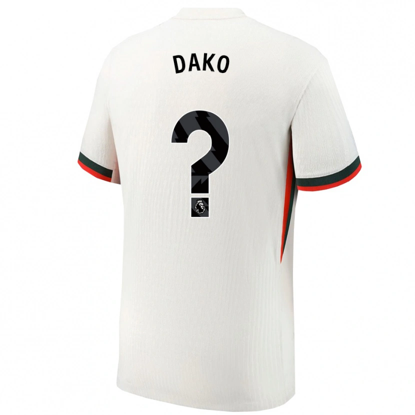 Danxen Dames Jacob Dako #0 Wit Groen Uitshirt Uittenue 2025/26 T-Shirt