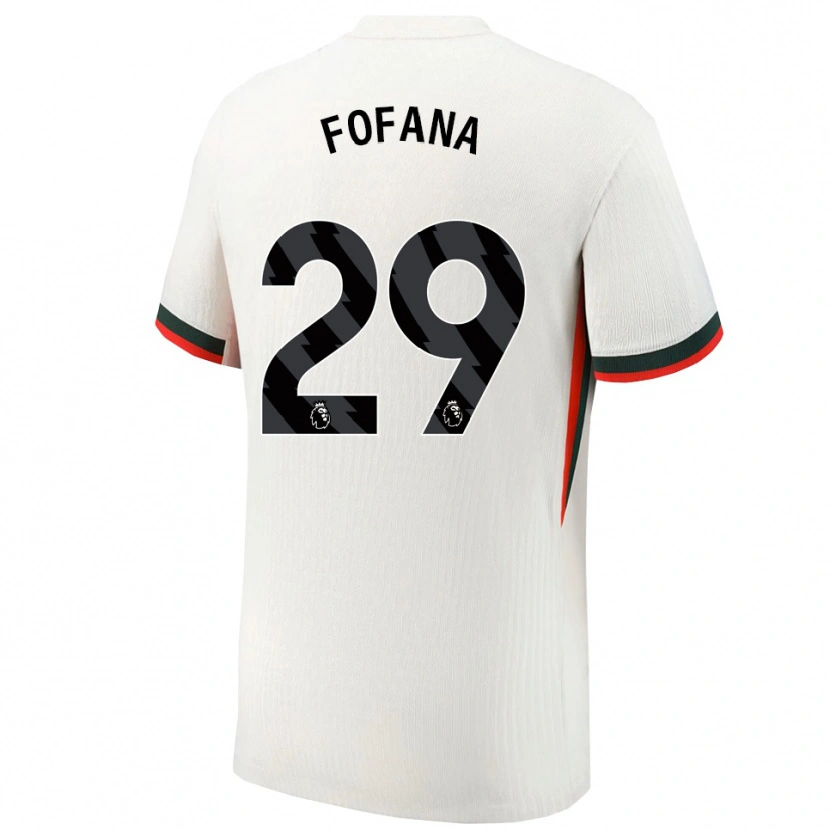 Danxen Dames Wesley Fofana #29 Wit Groen Uitshirt Uittenue 2025/26 T-Shirt
