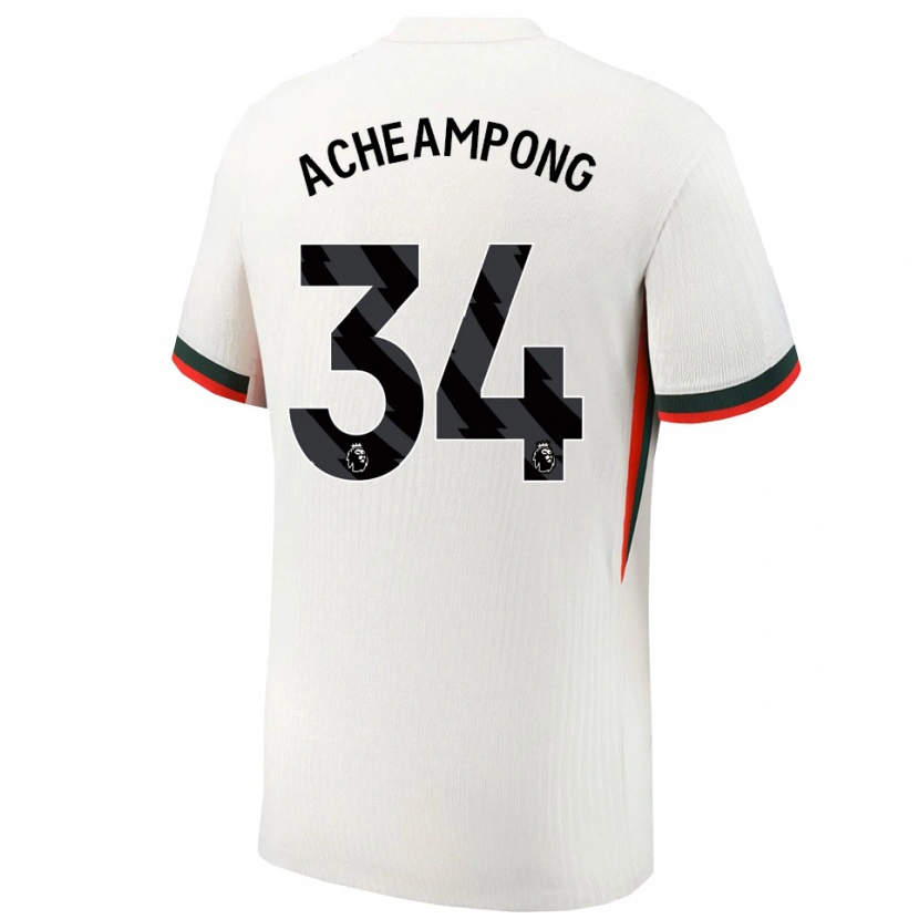 Danxen Dames Josh Acheampong #34 Wit Groen Uitshirt Uittenue 2025/26 T-Shirt