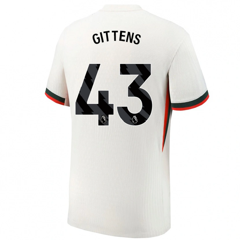 Danxen Dames Jamie Gittens #43 Wit Groen Uitshirt Uittenue 2025/26 T-Shirt