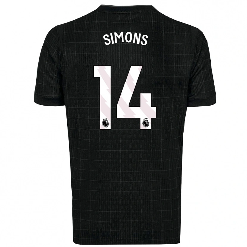 Danxen Dames Zach Simons #14 Zwart Grijs Uitshirt Uittenue 2025/26 T-Shirt