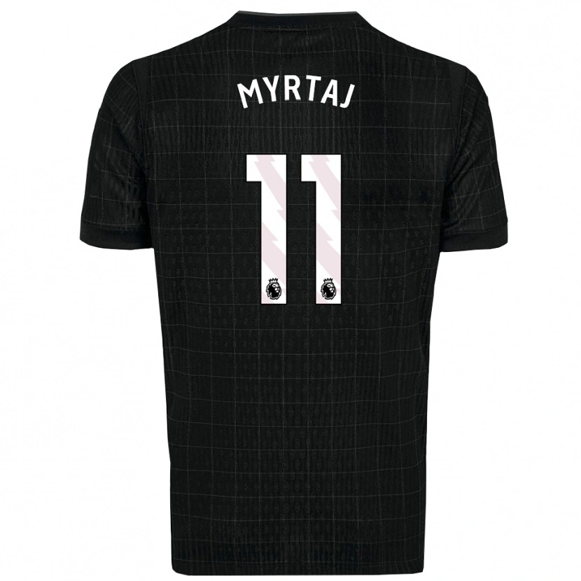 Danxen Dames Leon Myrtaj #11 Zwart Grijs Uitshirt Uittenue 2025/26 T-Shirt